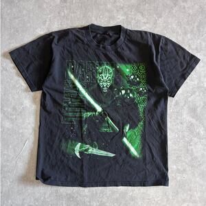 90s Vintage Darth Maul Star Wars Black T Shirt Size M